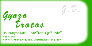 gyozo drotos business card